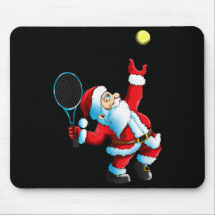 Christmas Santa Claus Tennis Game Tennis Racket Mouse Pad