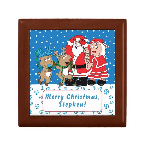 Christmas Santa Claus the North Pole Keepsake Box