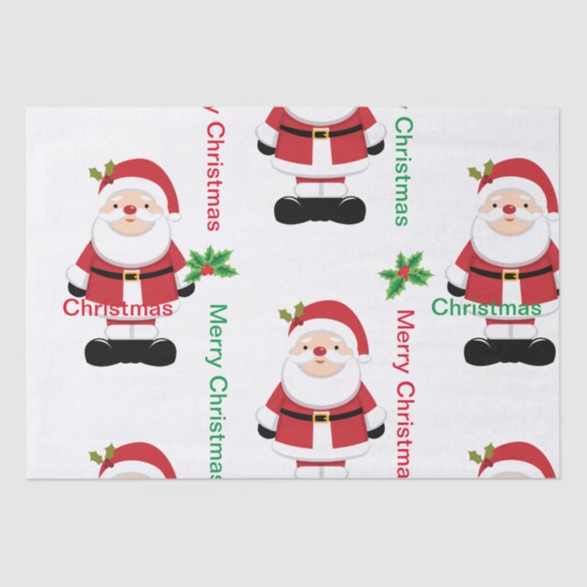 Christmas Santa Claus  Tissue Paper (Front)