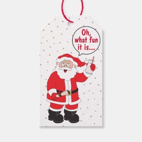 Christmas Santa Claus Toast Gift Tags
