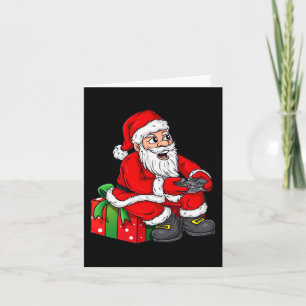Christmas Santa Claus Video Gamer Controller Boys Card