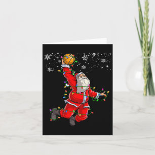 Christmas Santa Claus Volleyball Pajama Xmas Mens Card