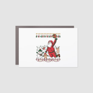 Christmas Santa Claus Volleyball Snowman Reindeer Car Magnet