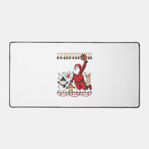 Christmas Santa Claus Volleyball Snowman Reindeer Desk Mat