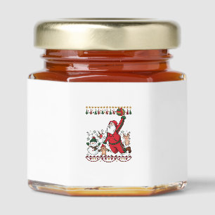Christmas Santa Claus Volleyball Snowman Reindeer Honey Jar Favors