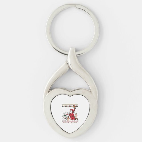 Christmas Santa Claus Volleyball Snowman Reindeer Keychain