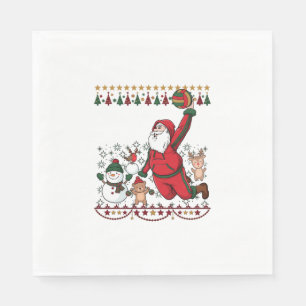 Christmas Santa Claus Volleyball Snowman Reindeer Napkins