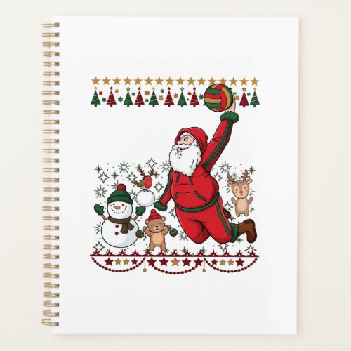 Christmas Santa Claus Volleyball Snowman Reindeer Planner