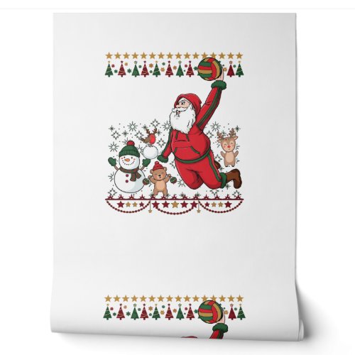 Christmas Santa Claus Volleyball Snowman Reindeer Wallpaper