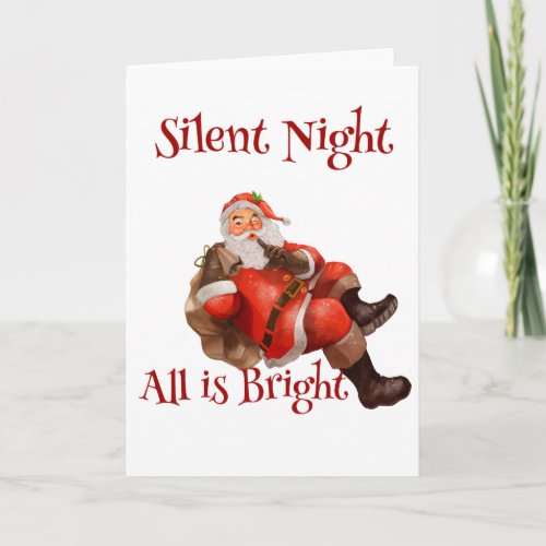 Christmas Santa Claus winking Vintage Greeting Card