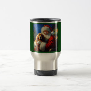 Christmas Santa Claus with Dogs 4 Travel Mug