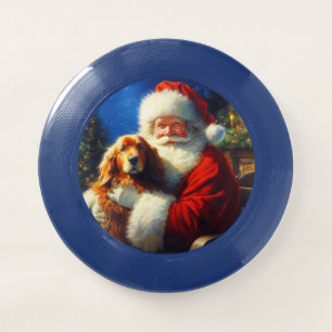 Christmas Santa Claus With Dogs 4 Wham-O Frisbee