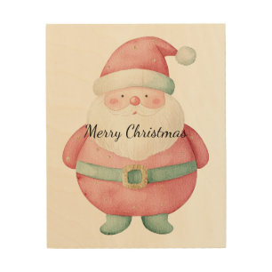 Christmas Santa Claus Wood Wall Art