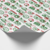 Merry Christmas from North Pole Custom Santa Wrapping Paper