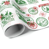 30x15' Kraft White Name North Pole From Santa Wrapping Paper, Zazzle
