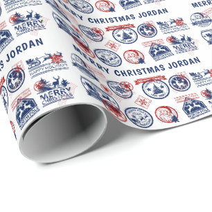 Christmas Santa Clause Delivery North Pole Express Wrapping Paper