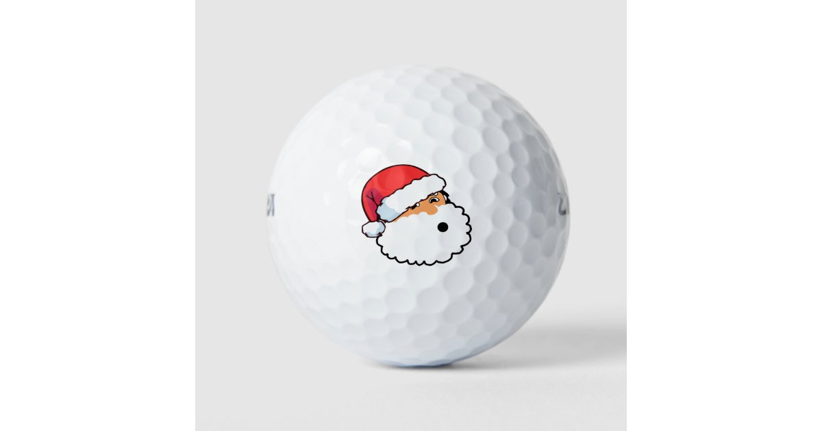 Funny Santa Claus golf gift for Merry Christmas Golf Balls, Zazzle