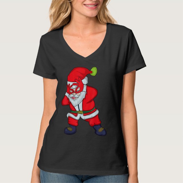 Christmas Santa Clause Griddy Dance T-Shirt (Front)