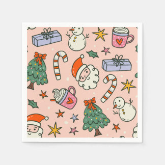 Christmas Santa Clause Party Napkins