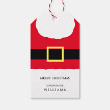 Christmas Santa coat red Gift Tags