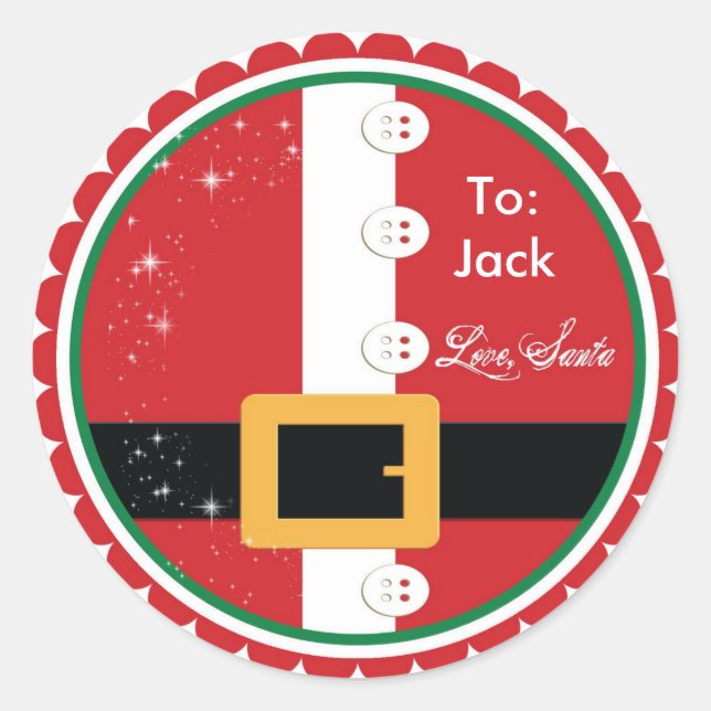 Christmas Santa Coat Stickers (Front)