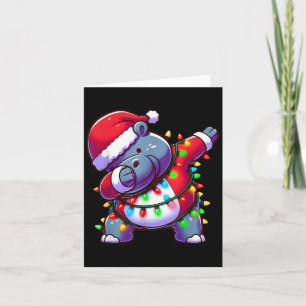 Christmas Santa Costume Dabbing Hip Xmas Lights Gi Card