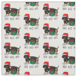 Christmas Santa Dachshund (S black &amp; tan) Funny Fabric