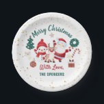 Christmas Santa Deer Snowman Holiday Party Paper Plates<br><div class="desc">Christmas Santa Deer Snowman Holiday Party Paper Plate</div>
