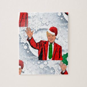 christmas santa donald trump jigsaw puzzle