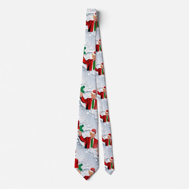 christmas santa donald trump neck tie (Front)