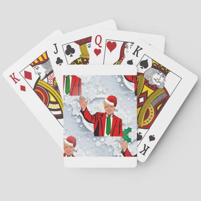 christmas santa donald trump poker cards (Back)