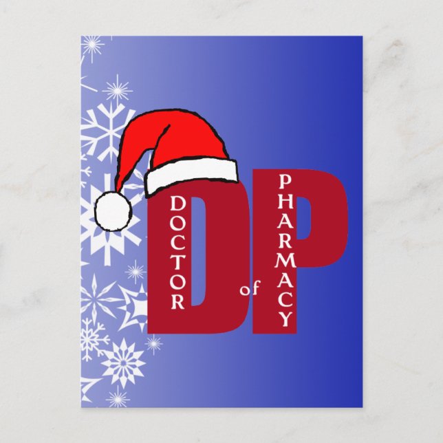 CHRISTMAS SANTA DP - DOCTOR OF PHARMACY HOLIDAY POSTCARD (Front)