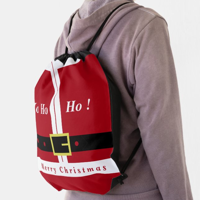 Christmas Santa Drawstring Bag (Insitu)
