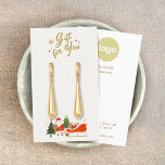 Christmas  Santa Earring Logo Display Card<br><div class="desc">Cute santa with sleigh and presents design. Option to add logo on backside</div>