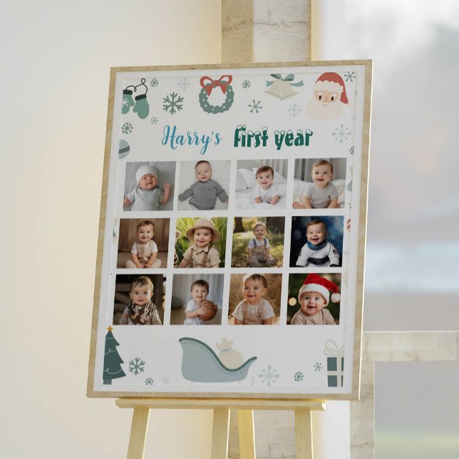 Christmas Santa First Year Photo Milestone Sign (Creator Uploaded)