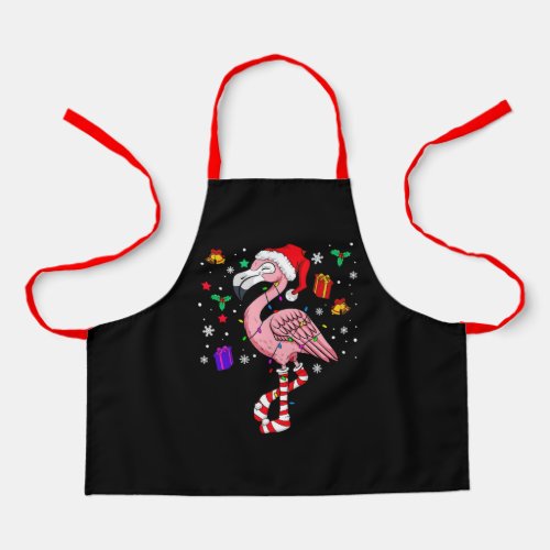 Christmas Santa Flamingo Lover Funny Classic Apron