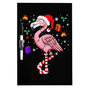 Christmas Santa Flamingo Lover Funny Classic Dry Erase Board