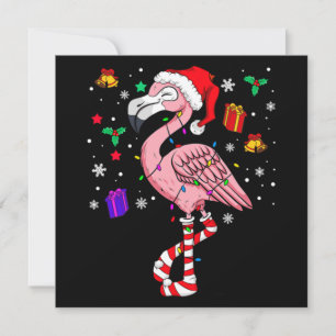 Christmas Santa Flamingo Lover Funny Classic Note Card