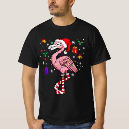 Christmas Santa Flamingo Lover Funny Classic T_Shirt