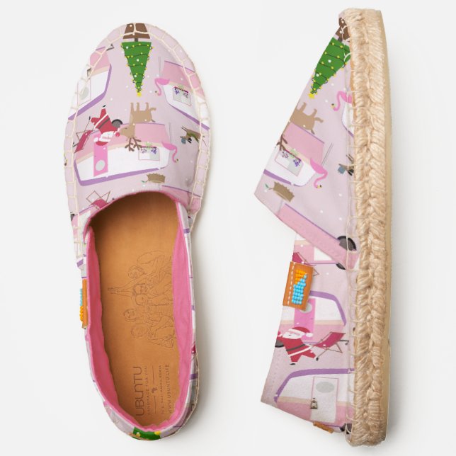 christmas santa flamingo trailer park espadrilles (Side)