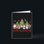 Christmas Santa Friends Reindeer Snowman Family Xm Card<br><div class="desc">Christmas Santa Friends Reindeer Snowman Family Xmas Holiday</div>
