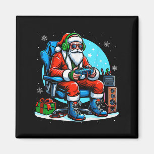 Christmas Santa Gamer Xmas Funny Video Gaming Chri Magnet