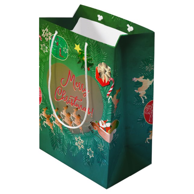 Christmas Santa Gift Bag (Back Angled)