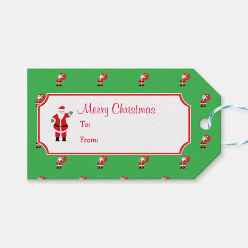 Christmas Santa Gift Tag