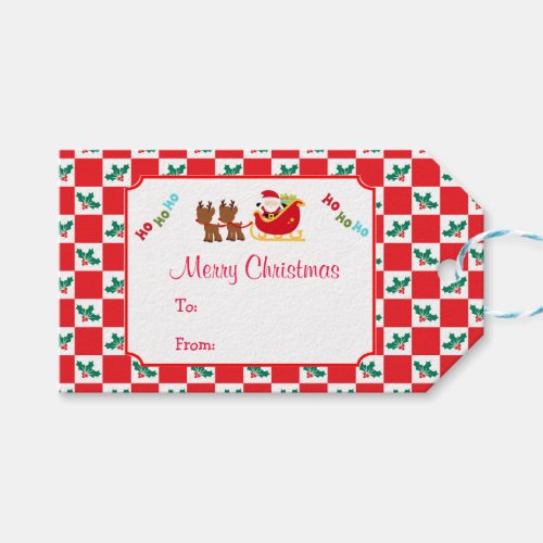 Christmas Santa Gift Tag