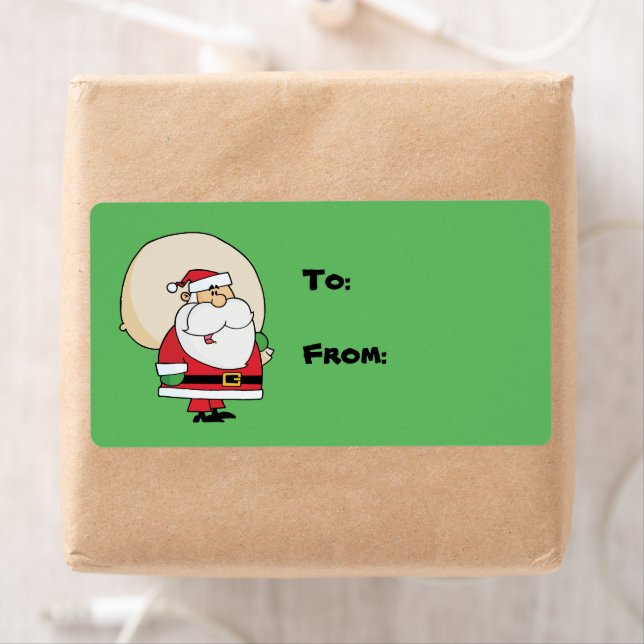 Christmas Santa Gift Tag Label (Insitu)
