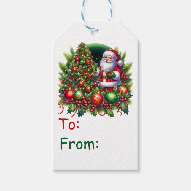 Christmas Santa  Gift Tags (Front)