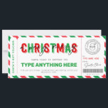 Christmas Santa Gift Voucher Template for kids<br><div class="desc">These DIY gift tickets are perfect for last minute gifts or something you haven't purchased yet.</div>