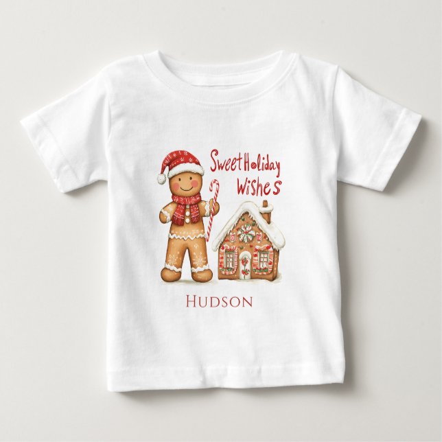 Christmas Santa Gingerbread Man  T-Shirt (Front)