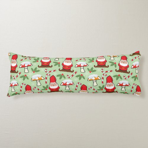 Christmas Santa Gnomes Design Body Pillow